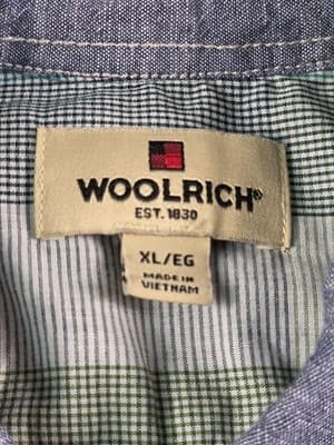 Woolrich Men's XL Steel Blue Short Sleeve Button Up Shirt - Thumbnail 2