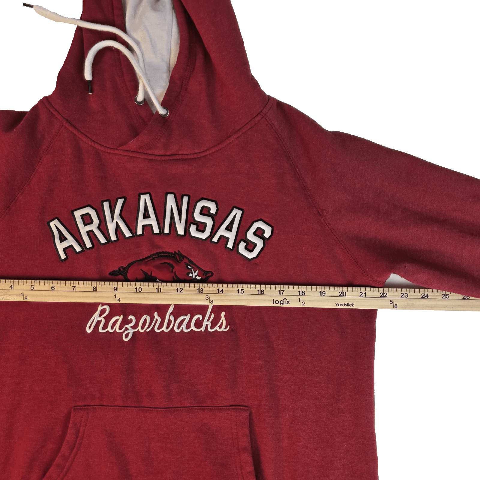 Arkansas Razorbacks Men's Small Red Hoodie * Missing Tag * - Thumbnail 4