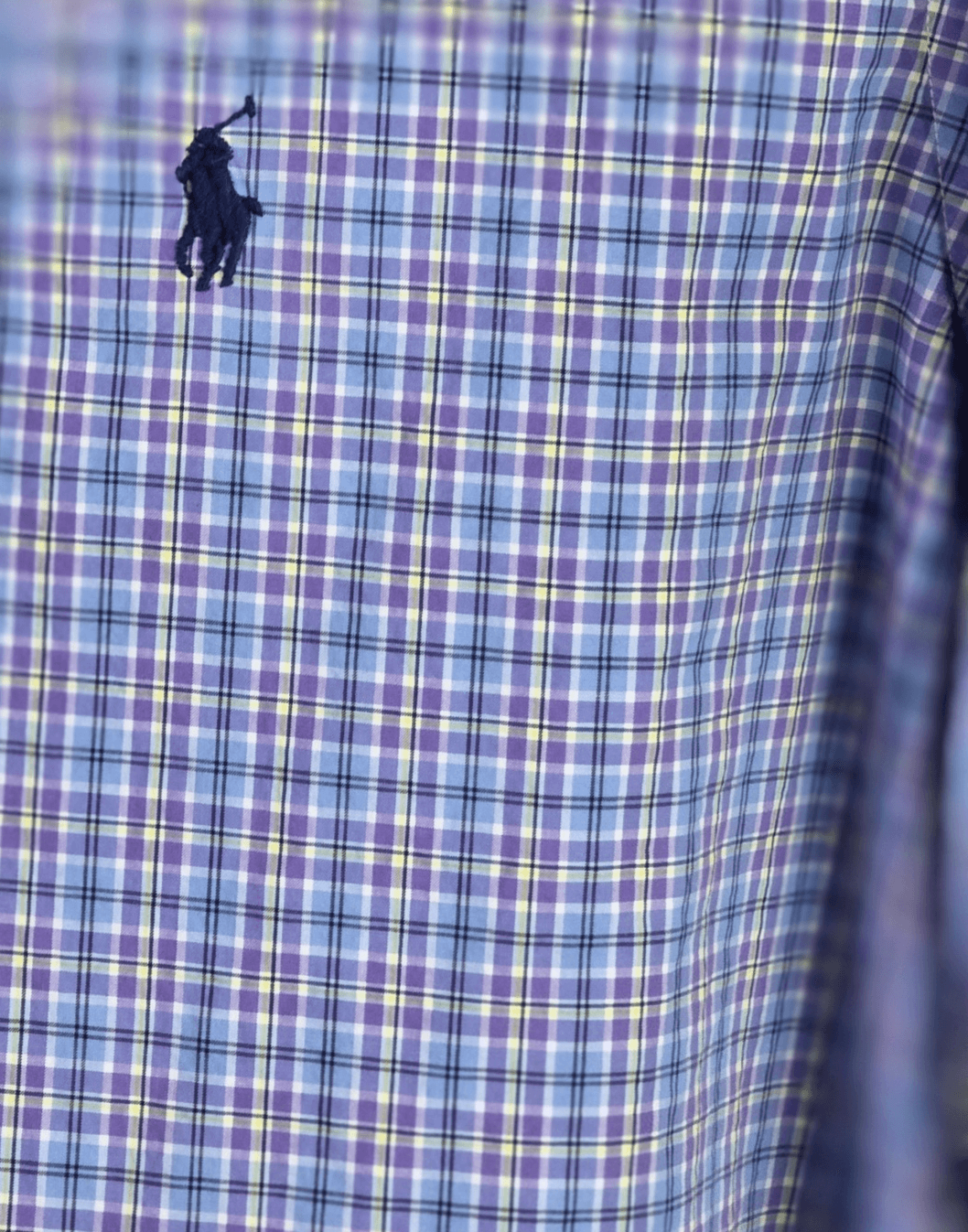 Polo Ralph Lauren Mens XL Blue Gingham Long Sleeve Button Down Shirt - Thumbnail 3