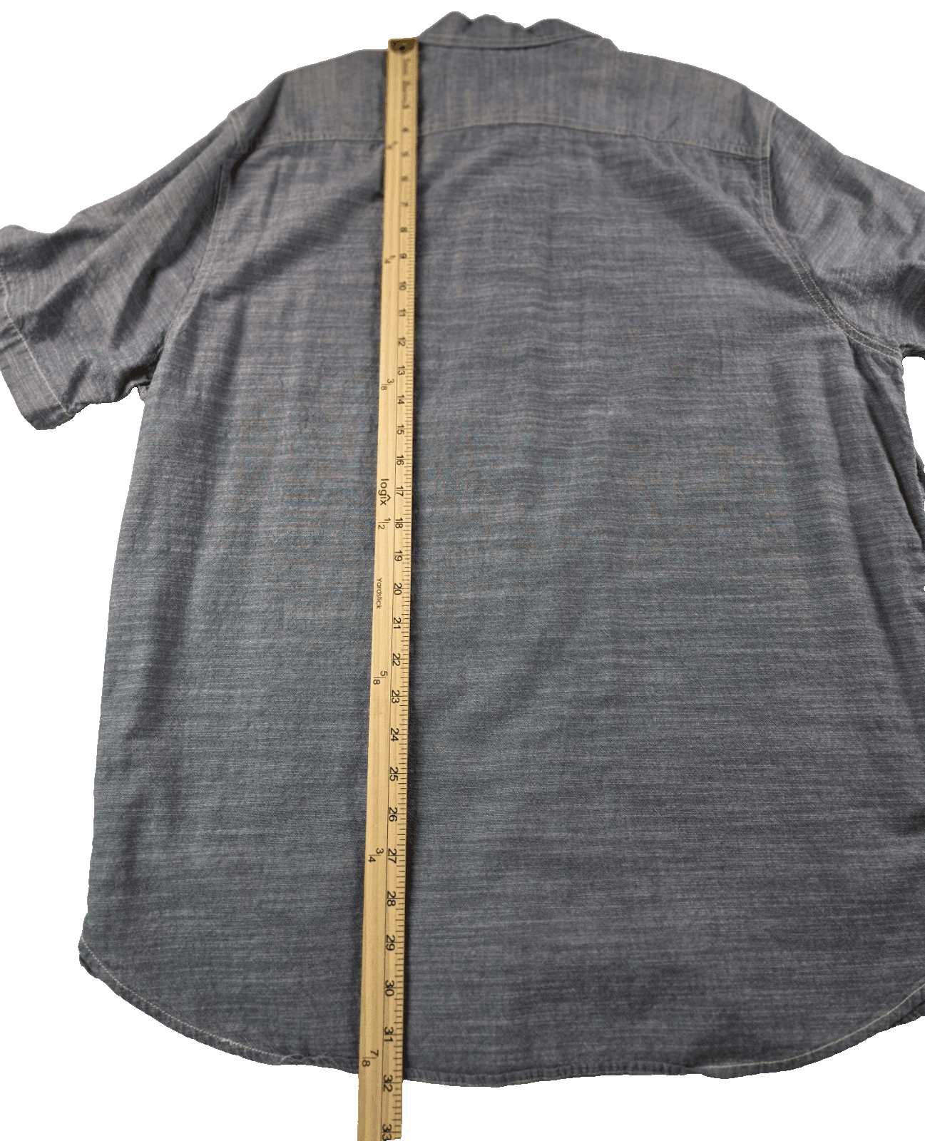 Woolrich Men's XL Steel Blue Short Sleeve Button Up Shirt - Thumbnail 6