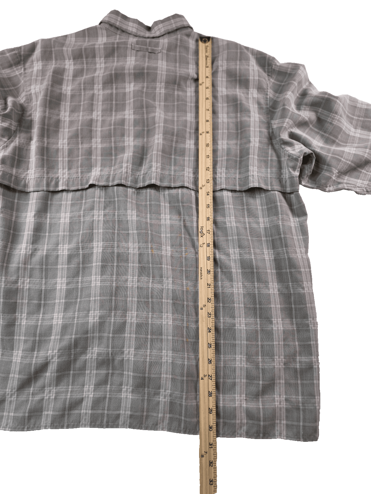 Weatherproof Men's XL Gray Plaid Vented Outdoor Fishing Shirt - Thumbnail 8