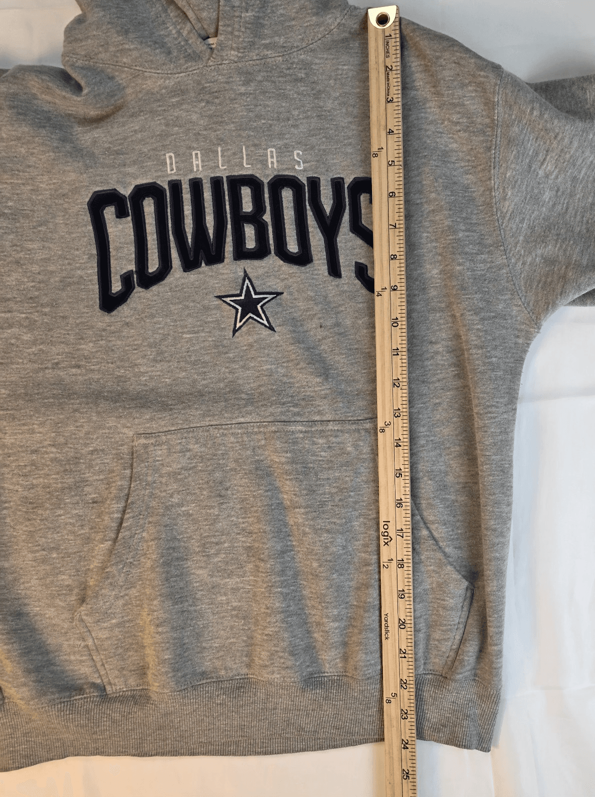 Dallas Cowboys Youth (20) Heather Gray Hoodie - Thumbnail 6