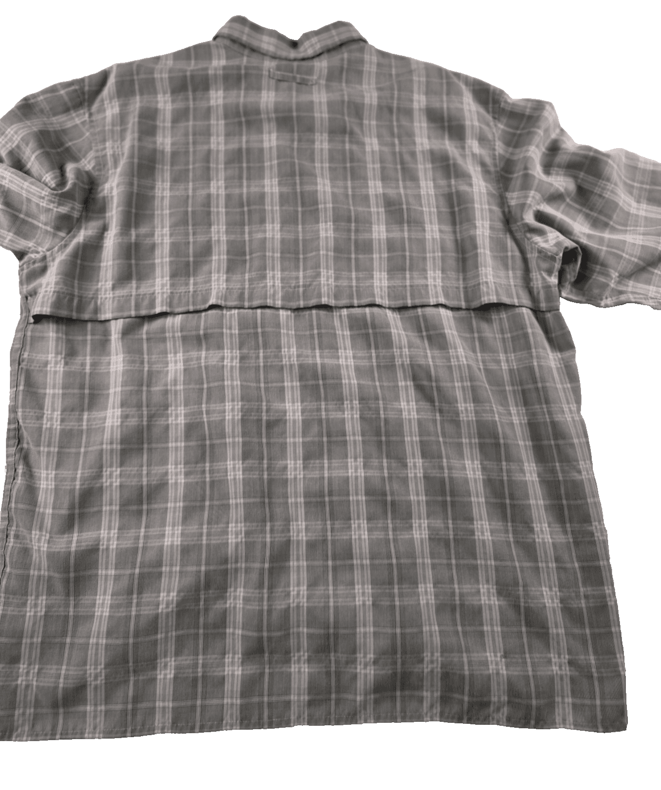 Weatherproof Men's XL Gray Plaid Vented Outdoor Fishing Shirt - Thumbnail 6