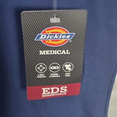 Dickie's Women's 3XL Blue EDS Essentials Moisture Wicking Scrub Top - Thumbnail 3