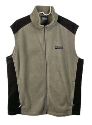 Columbia Men's Large Brown Fleece Full Zip Outerwear Vest - Image 1