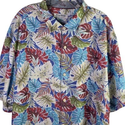 Tommy Bahama Men’s XXXL Hawaiian Tropical Multicolored Short Sleeve Shirt - Thumbnail 3