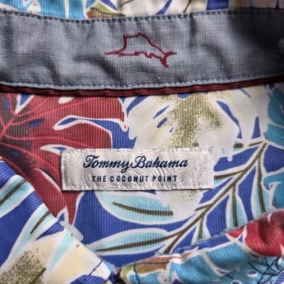 Tommy Bahama Men’s XXXL Hawaiian Tropical Multicolored Short Sleeve Shirt - Thumbnail 4