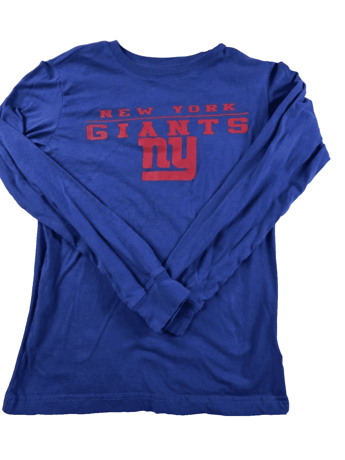 Team Apparel New York Giants Youth Large 12/14 Blue Long Sleeve T Shirt - Image 1