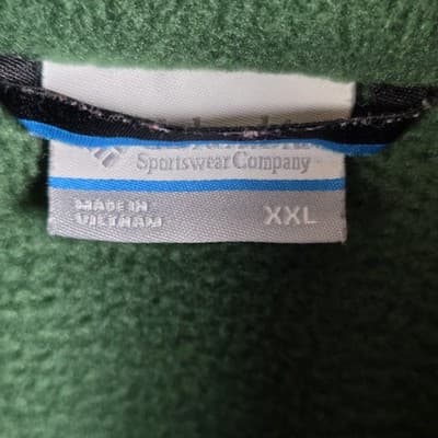 Columbia Washington University XXL Green Full Zip Sleeveless Fleece Jacket - Thumbnail 3