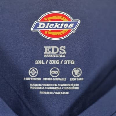 Dickie's Women's 3XL Blue EDS Essentials Moisture Wicking Scrub Top - Thumbnail 2
