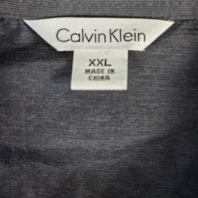 Calvin Klein Shirt Adult XL Gray Long Sleeve 2 Front Pockets Mens - Thumbnail 3