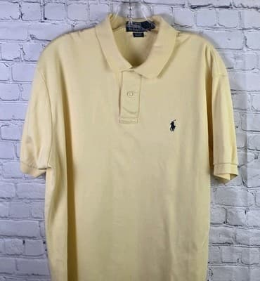 Polo Ralph Lauren Men's Large Yellow Short Sleeve Shirt - Image 1