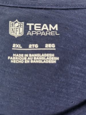 NWT New England Patriots Men's XXL Blue Short Sleeve Shirt - Thumbnail 3