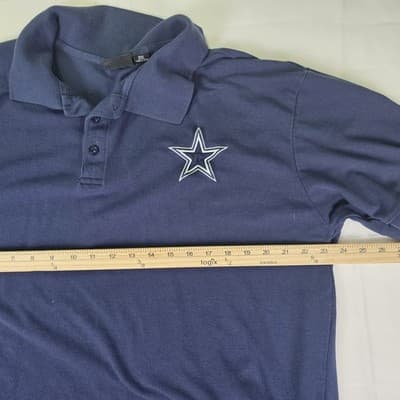 Dallas Cowboys Men’s XXL Blue Embroidered Short Sleeve Shirt - Thumbnail 3