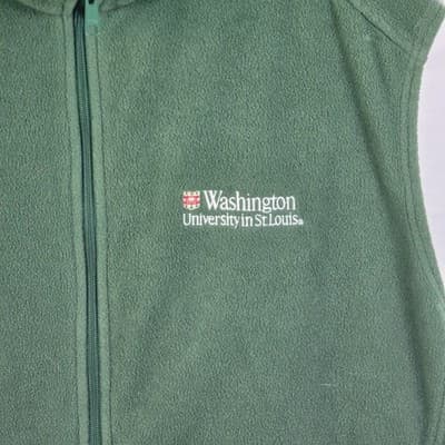Columbia Washington University XXL Green Full Zip Sleeveless Fleece Jacket - Thumbnail 2