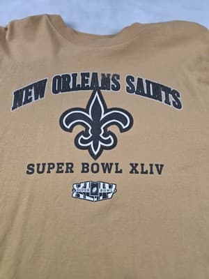 Reebok New Orleans Saints Men's Medium Brown Super Bowl XLIV Shirt - Thumbnail 2