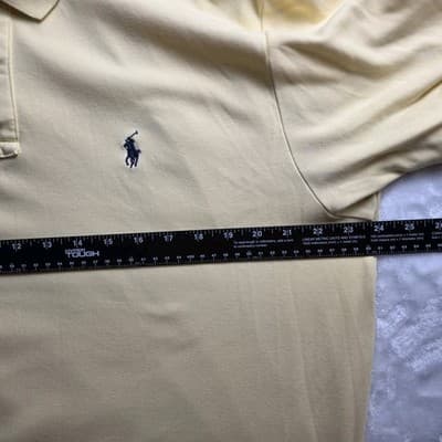Polo Ralph Lauren Men's Large Yellow Short Sleeve Shirt - Thumbnail 6