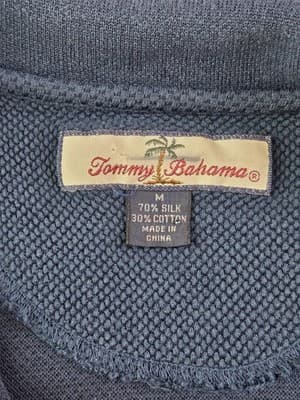 Tommy Bahama Men’s Medium Dark Blue Short Sleeve Shirt - Thumbnail 3