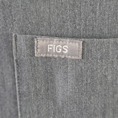Figs Catarina Women's Large Gray Scrubs Technical Collection Scrub Top - Thumbnail 3