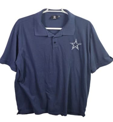 Dallas Cowboys Men’s XXL Blue Embroidered Short Sleeve Shirt - Image 1