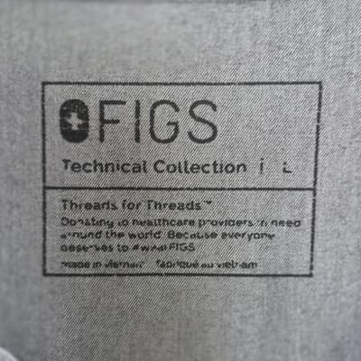Figs Catarina Women's Large Gray Scrubs Technical Collection Scrub Top - Thumbnail 2