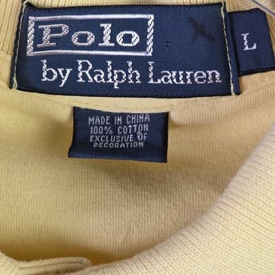 Polo Ralph Lauren Men's Large Yellow Short Sleeve Shirt - Thumbnail 3