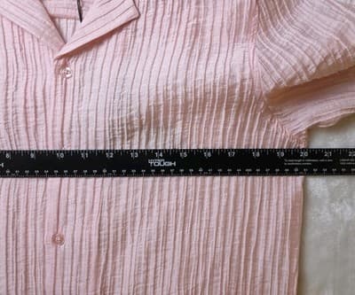 NWT PJ Paul Jones Men's Small Pink Textured Casual Shirt Sleeve Button-Up Shirt - Thumbnail 12
