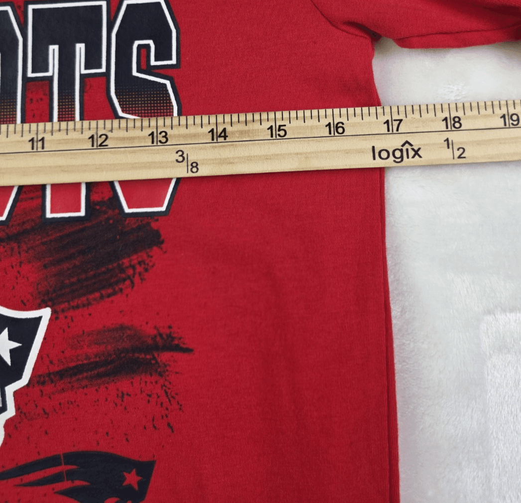 NWT New England Patriots Youth Large 12/14 Red Short Sleeve Shirt - Thumbnail 5