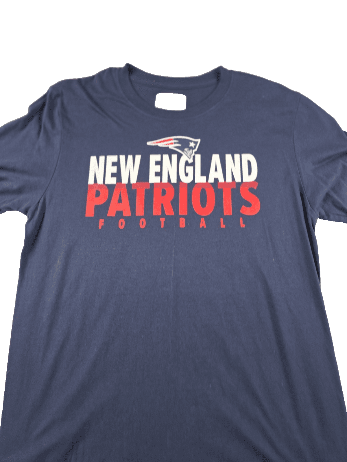 NWT Team Apparel New England Patriots Men's Dark Blue Short Sleeve T-Shirt - Image 1
