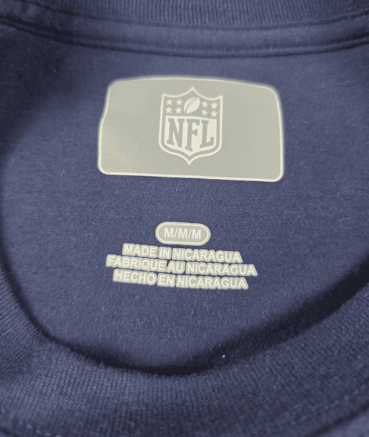 NWT Team Apparel New England Patriots Men's Dark Blue Short Sleeve T-Shirt - Thumbnail 4