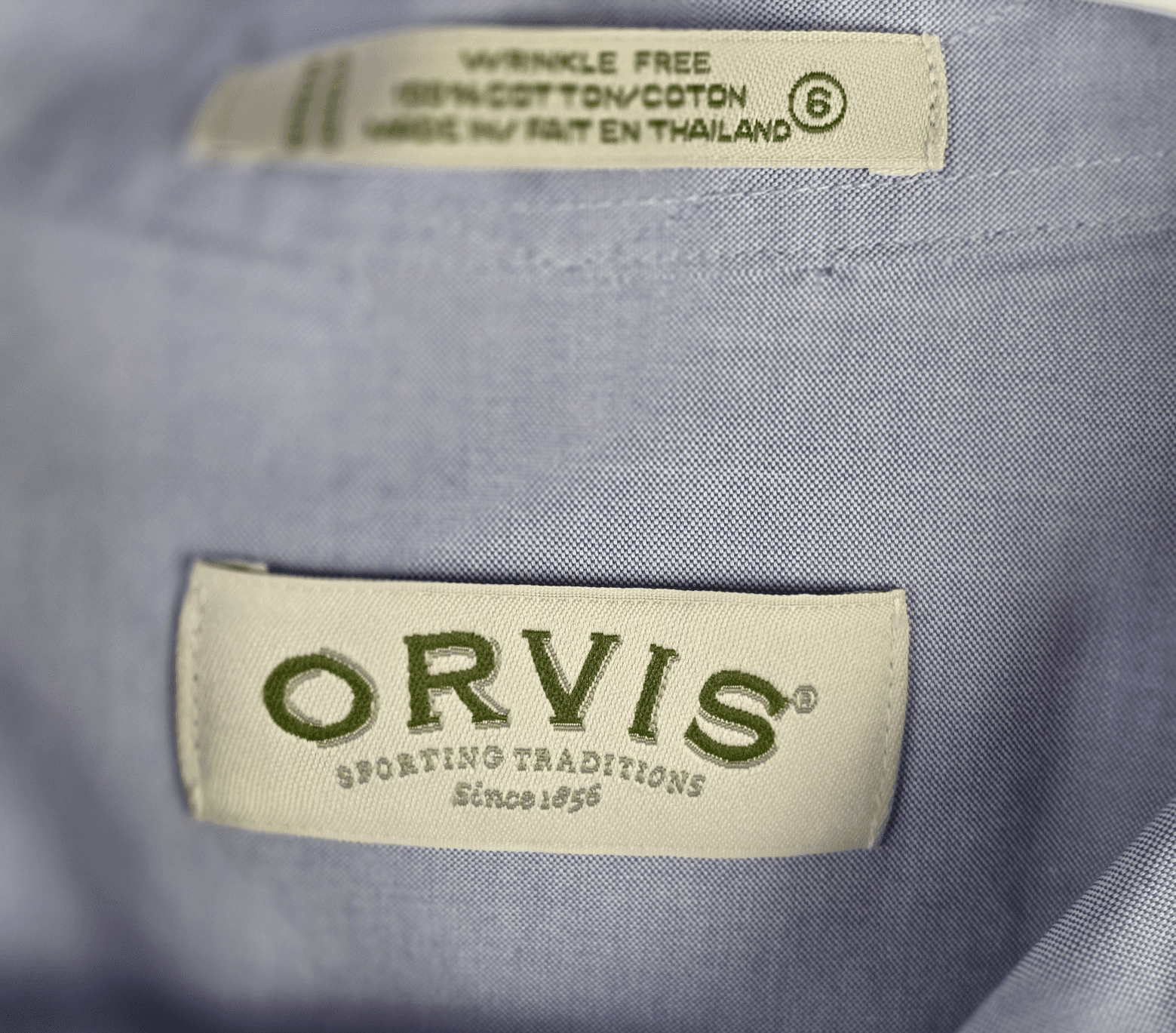 Orvis Womens Size 6 Blue Long Sleeve Button-Down Shirt - Thumbnail 3