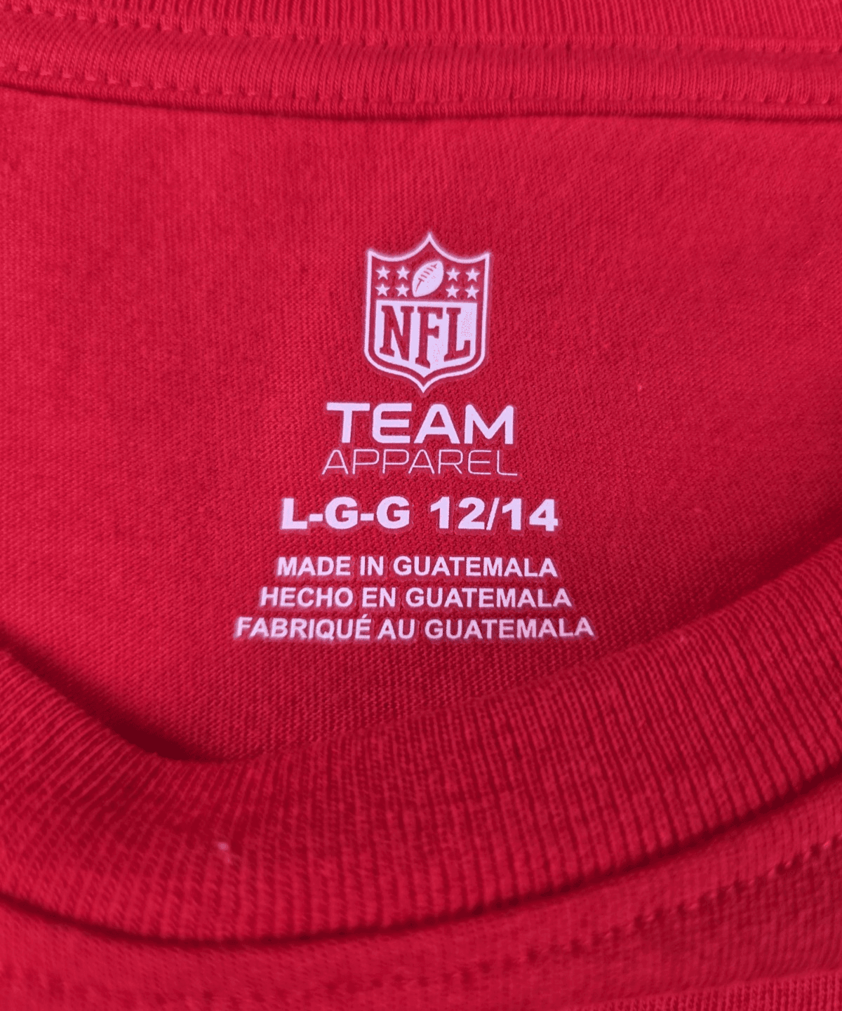 NWT New England Patriots Youth Large 12/14 Red Short Sleeve Shirt - Thumbnail 3