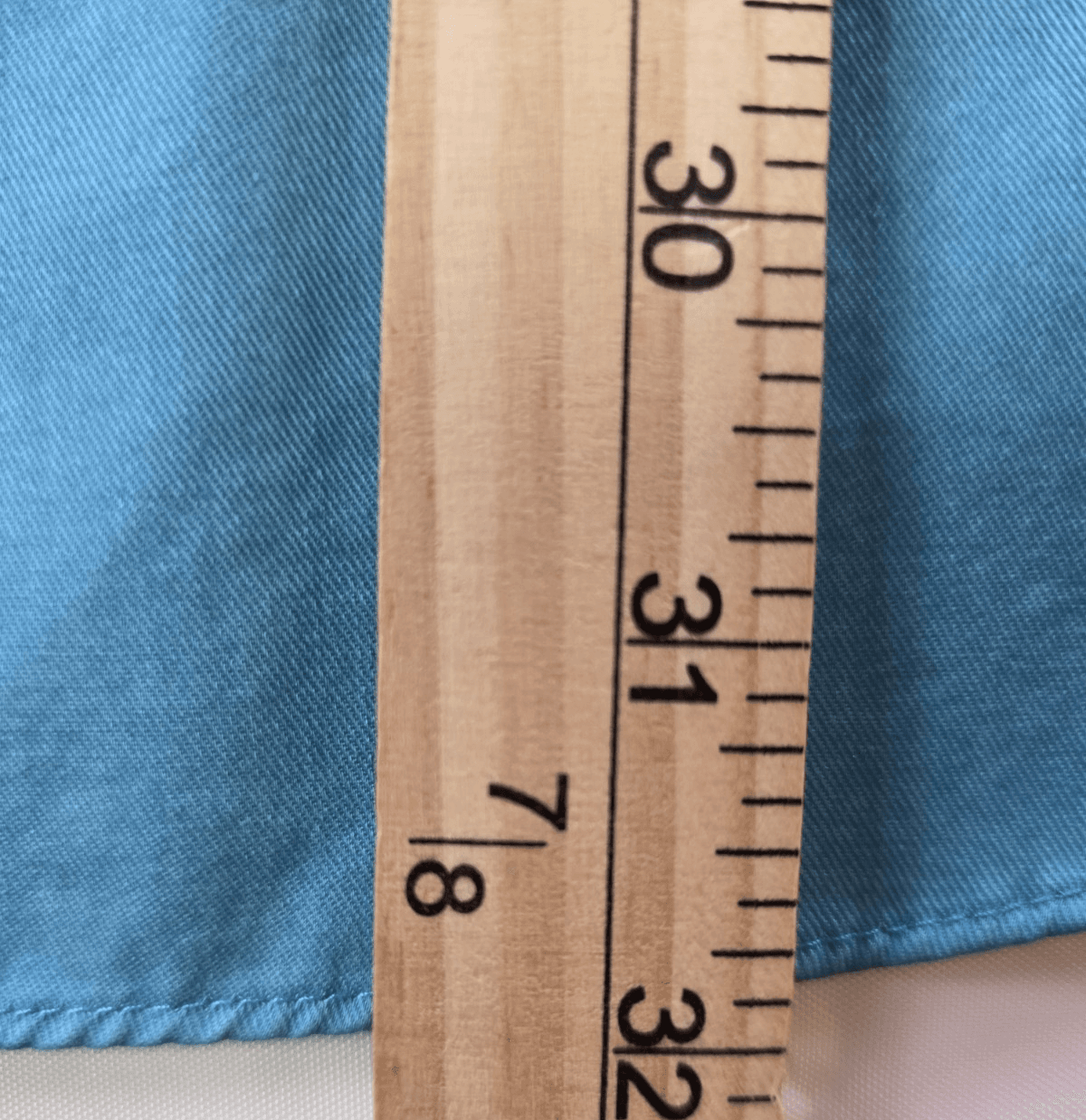Izod Men's Large 17 34/35 Teal Regular Fit Long Sleeve Button Up Shirt *FLAWED* - Thumbnail 8