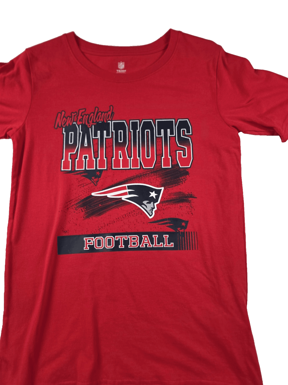 NWT New England Patriots Youth Large 12/14 Red Short Sleeve Shirt - Image 1