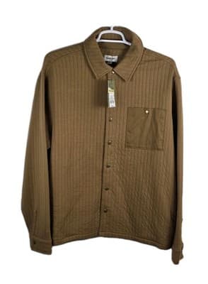 NWT Goodfellow & Co. Men's XL Tan Quilted Knit Shirt Jacket. - Image 1