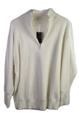 NWT Deepself Women's XL White Oversized Shoulder Sweater - Image 1