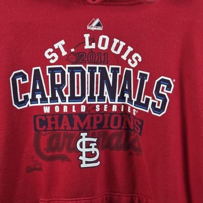 Majestic Sweatshirt St. Louis Cardinals 2011 World Series Champions Hoodie - Thumbnail 2