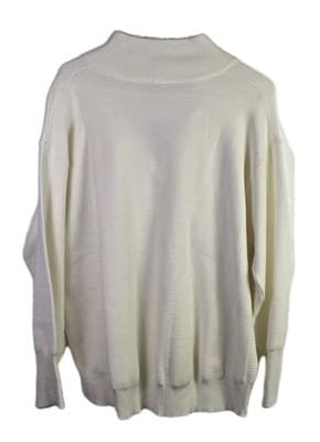 NWT Deepself Women's XL White Oversized Shoulder Sweater - Thumbnail 7
