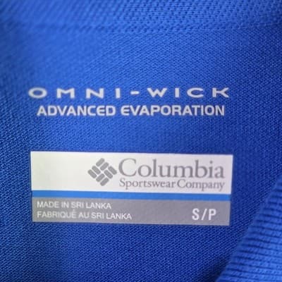 Columbia Men's Small Blue Omni-Wick Short Sleeve Polo Shirt NWT - Thumbnail 5