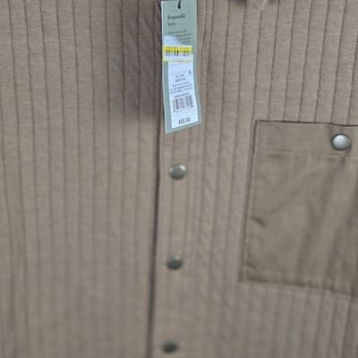 NWT Goodfellow & Co. Men's XL Tan Quilted Knit Shirt Jacket. - Thumbnail 3