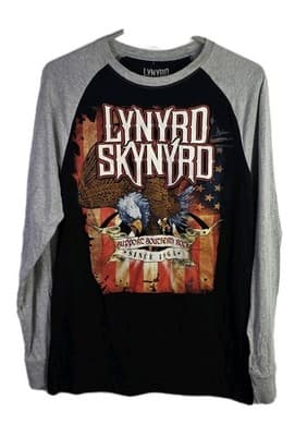 Lynard Skynard Medium Gray & Black "Support Southern Rock"T-Shirt - Image 1