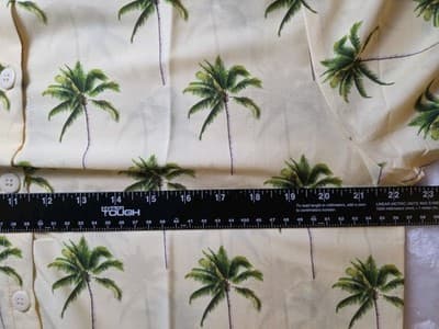 Happy Bay Men's Medium Yellow Hawaiian Palm Tree Button Up Shirt - Thumbnail 5