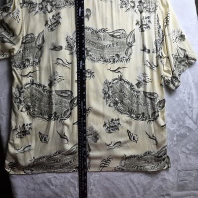 Caribbean Shirt Mens Medium Short Sleeve Casual Hawaiian Tropical Linen - Thumbnail 11