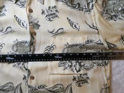 Caribbean Shirt Mens Medium Short Sleeve Casual Hawaiian Tropical Linen - Thumbnail 7