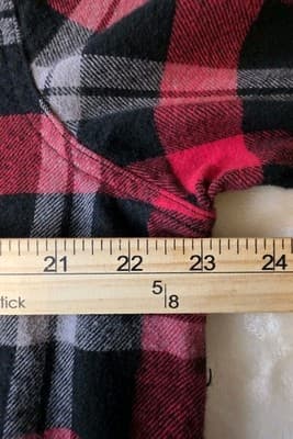 Ocean Pacific Men's XL Red Flannel Plaid Long Sleeve Button Down - Thumbnail 5