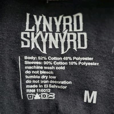 Lynard Skynard Medium Gray & Black "Support Southern Rock"T-Shirt - Thumbnail 4