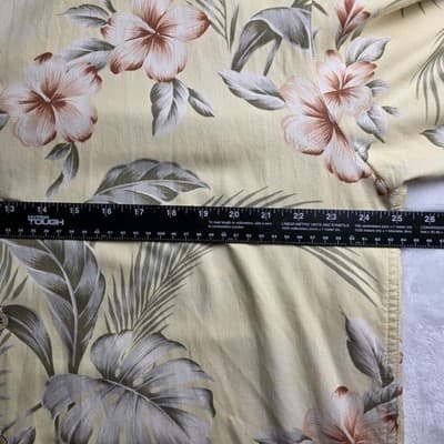 Caribbean Joe Men's Large Silk Blend Hawai Tropical Short Sleeve Shirt - Thumbnail 7