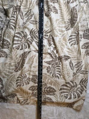 Columbia Men's XL Beige Hawaiian Short Sleeve Cotton Blend Button-Down Shirt - Thumbnail 8