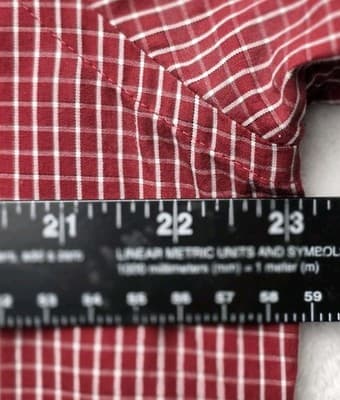 Croft & Barrow Men's 16 34/35 Easy Care Red Checkered Long Sleeve Button Up - Thumbnail 5