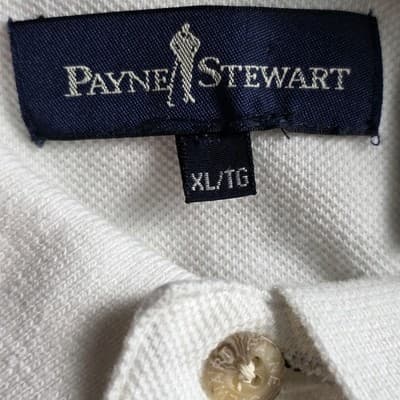 NWT Payne Stewart Men's XL White Short Sleeve Polo Shirt - Thumbnail 4